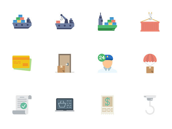 50 枚物流元素图标