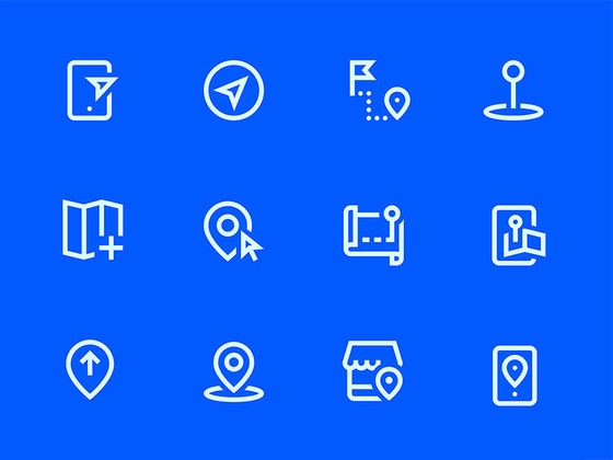 50 枚位置元素图标