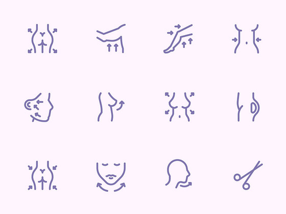 50 枚医疗美容整形元素图标