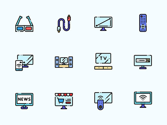 50 枚电视元素图标