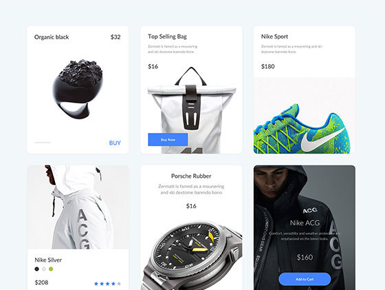 6 张简约电商卡片