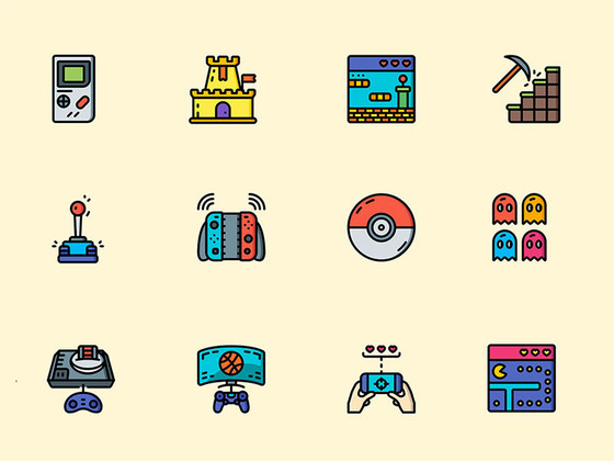 70 枚电脑游戏元素图标
