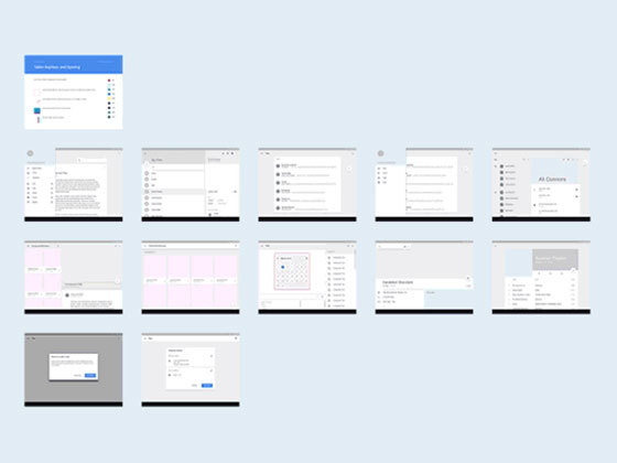 Android L Tablet UI 线框模板