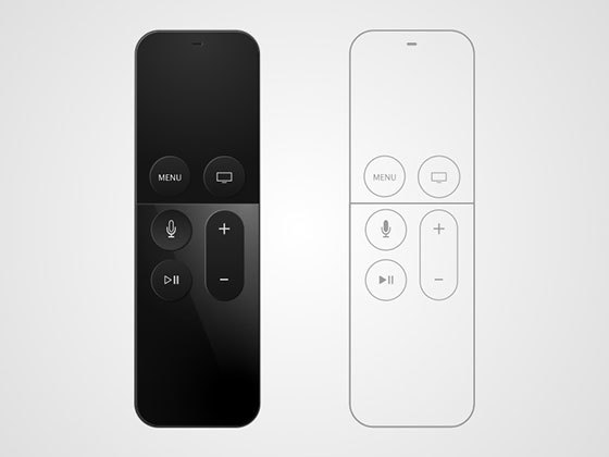 Apple Siri Remote 遥控器线框