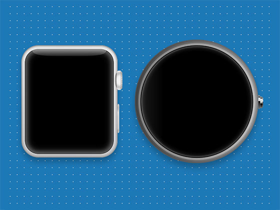 手表模型 Apple Watch and Moto 360