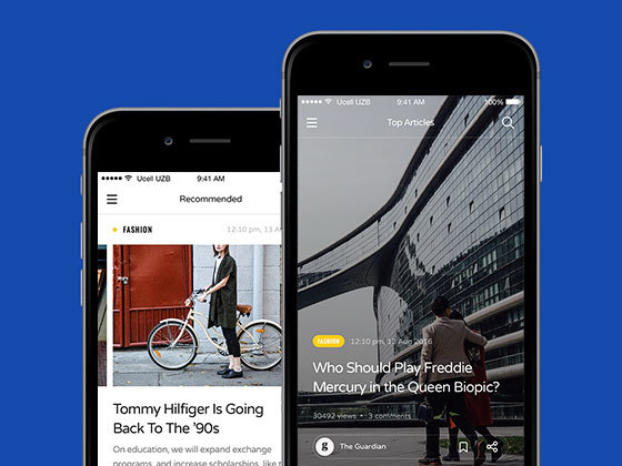 Aware 阅读应用界面