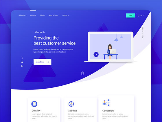 蓝色客户服务首页