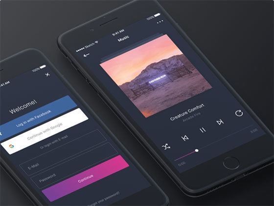 Craftbot M01 注册音乐播放器界面集合