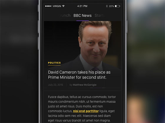 暗黑新闻应用界面