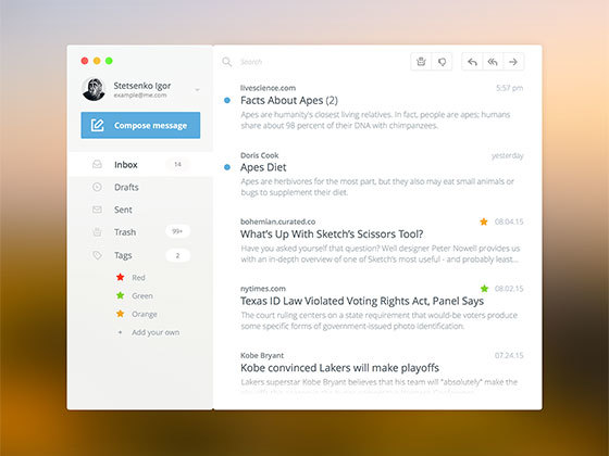 邮件客户端 Email Client Concept