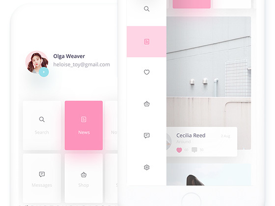 Fludish 粉色菜单界面集合