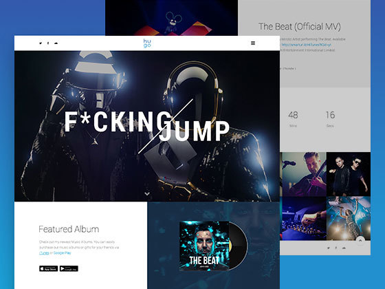 登陆页面 Hugo Landing Page