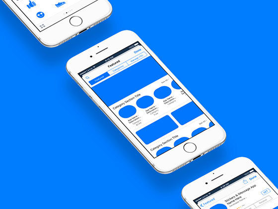 iOS Sticker App Store 系统应用展示模版