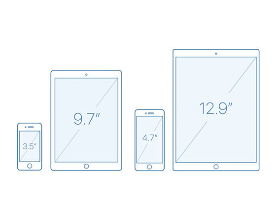 iPhone iPad 轮廓线框