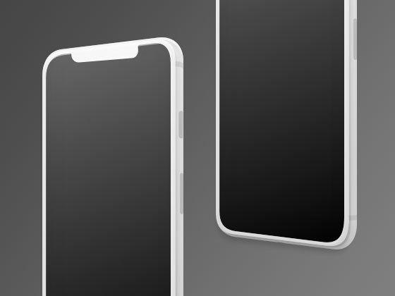 iPhone X 轴测手机模型