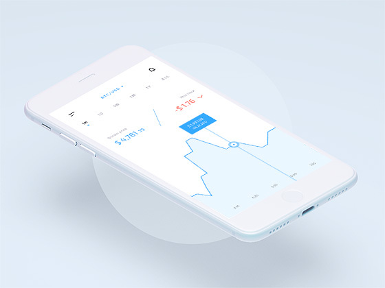 亮色调 Crypto 比特币应用界面