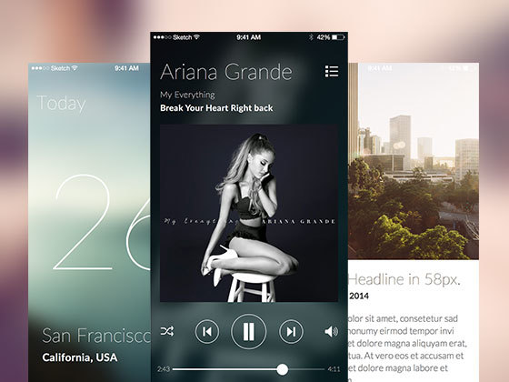 迷你音乐播放器 Minimal UI Kit