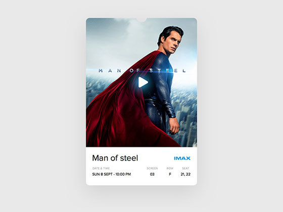 电影卡片 Movie Ticket Card