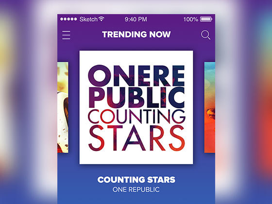音乐趋势榜 Music Trending UI
