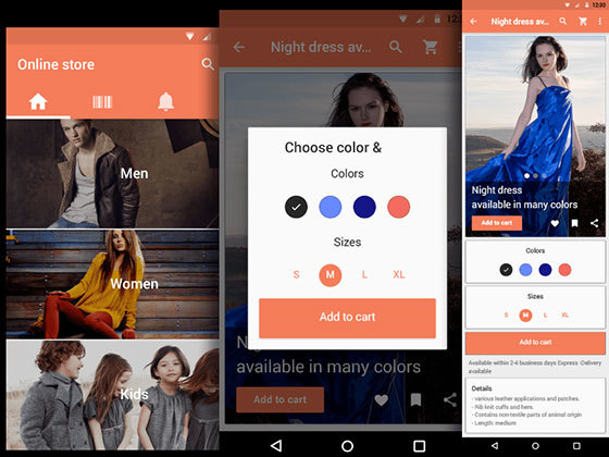 在线商店设计 Online Store Material Design