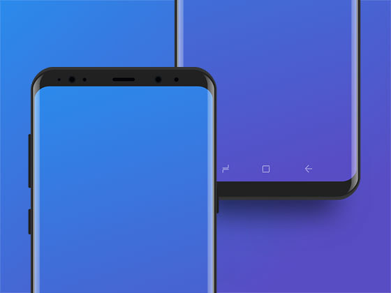 三星 Galaxy S8 扁平手机模型