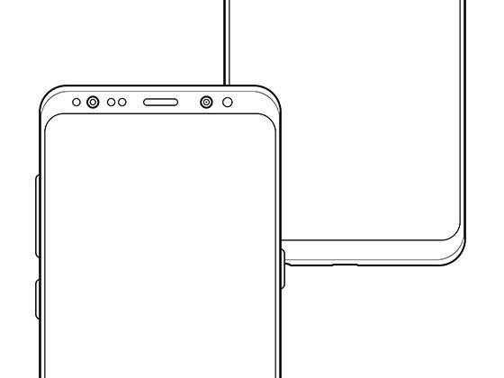 三星 Galaxy S8 手机线框图