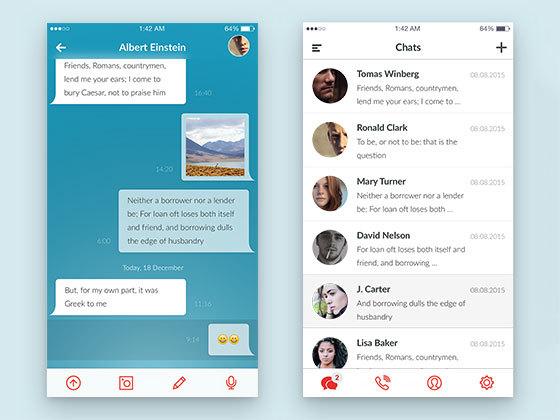 简约即时通讯界面