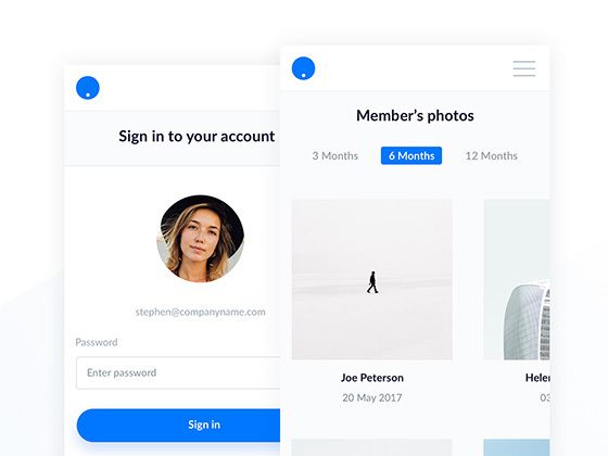 简约用户管理仪表板应用界面