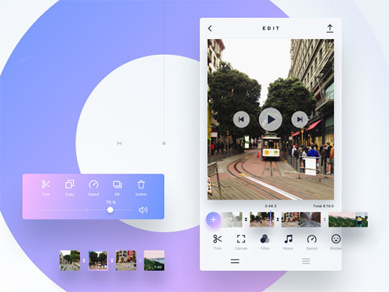 简约视频编辑器界面