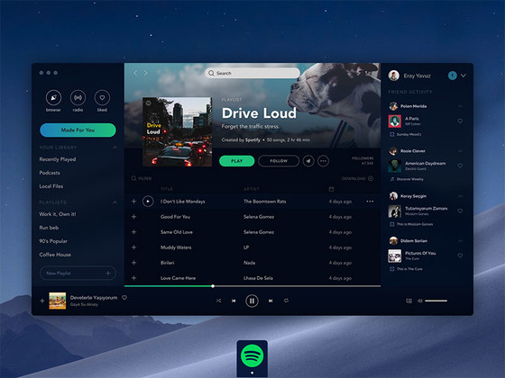 Spotify macOS 音乐播放器桌面应用