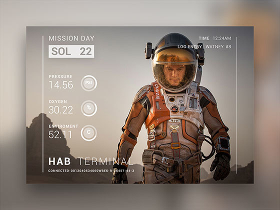 电影卡片组件 The Martian Movie Card