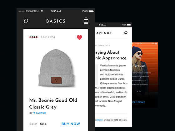 V Avenue 电商界面套件