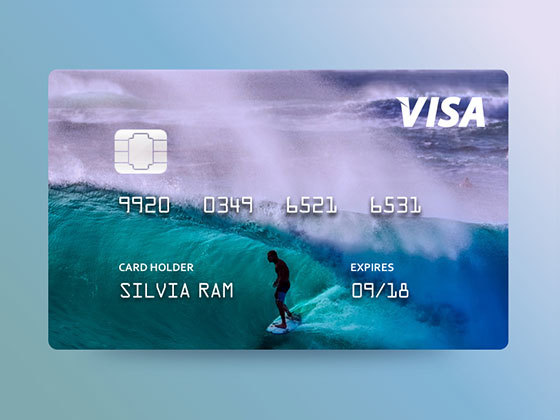 VISA 信用卡模版