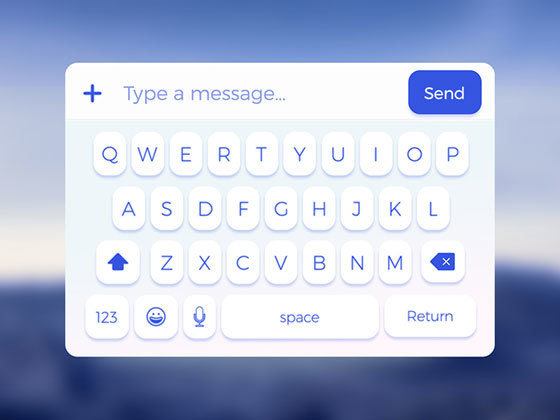 白色键盘组件 White Keyboard UI