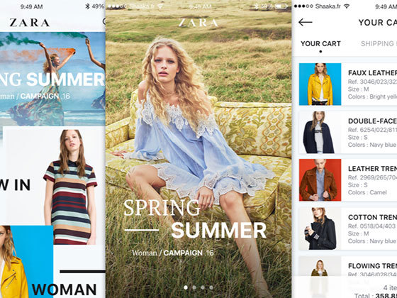 Zara iOS 电商应用