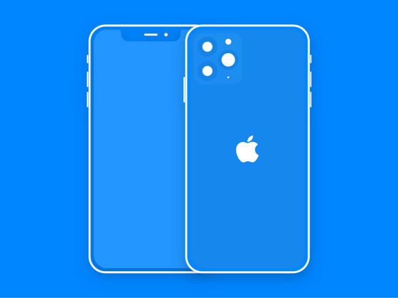 iPhone 11 Pro 线框模型