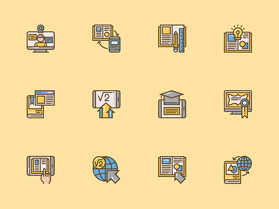 30 枚电子教育元素图标