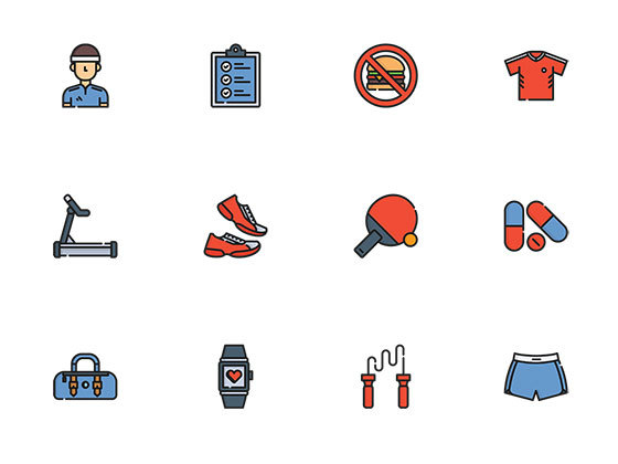 50 枚健身元素图标