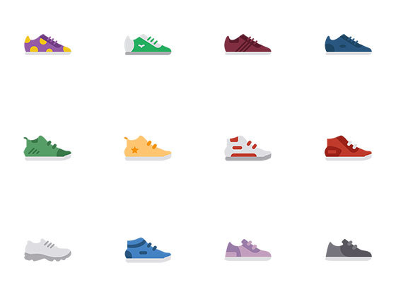 70 枚男士鞋类图标