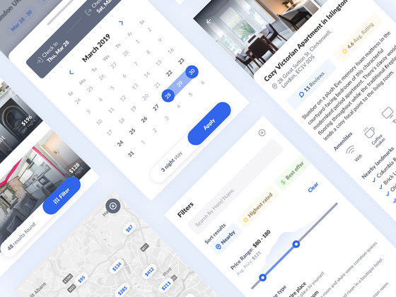 公寓搜索结果界面