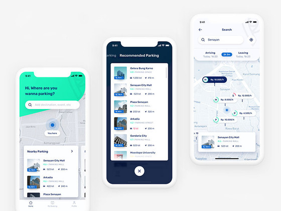 Easy Park 公寓应用界面