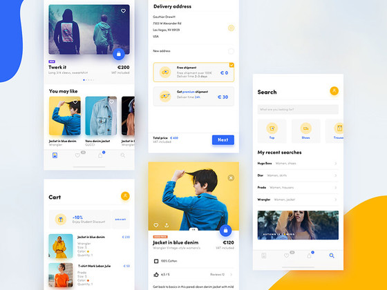 简约商店应用界面