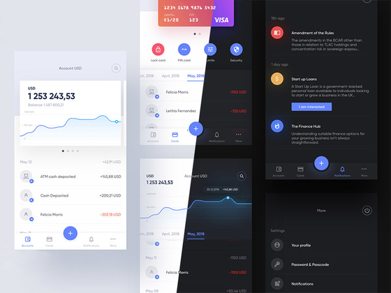 移动银行应用界面