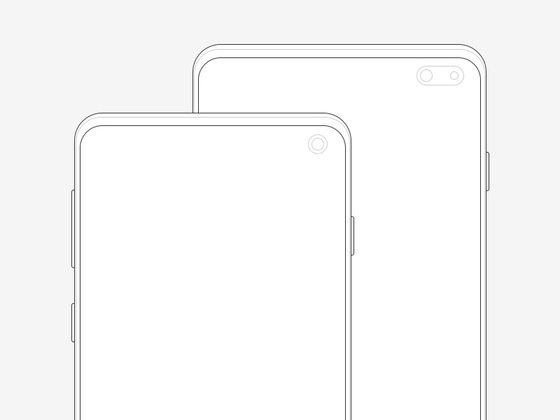 三星 Galaxy S10 线框模型