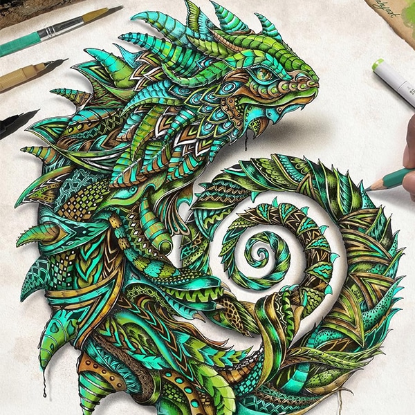 跃然纸上生物绘制模式