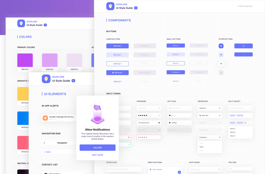一套前沿的Ui套件 Eggplore UI Styleguide