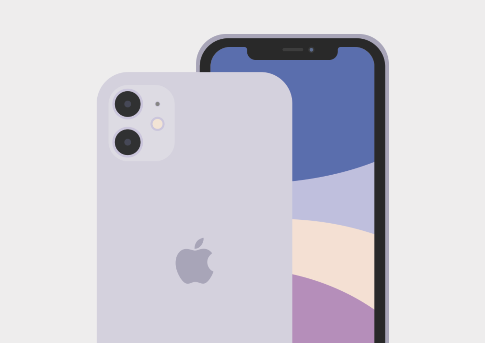 12 款彩色 iPhone 11 矢量模型