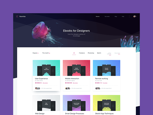 电子书架页面UI界面