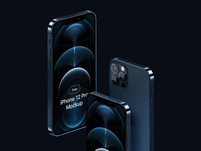 iPhone 12 Pro 暗夜绿手机模型