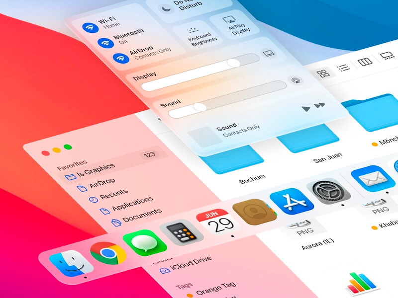 macOS 11 Big Sur UI套件